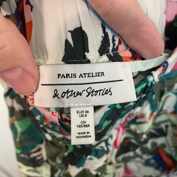 Paris Atelier & Other Stories Green and Orange Shorts size 6 - Picture 3 of 8